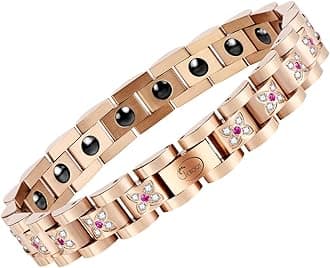 JEROOT Ultra Strength Magnetic Bracelets, Bracelet for Women and men, 3500-6000 Gauss Neodymium Magnets, Magnetic Field Therapy Jewelry Gift