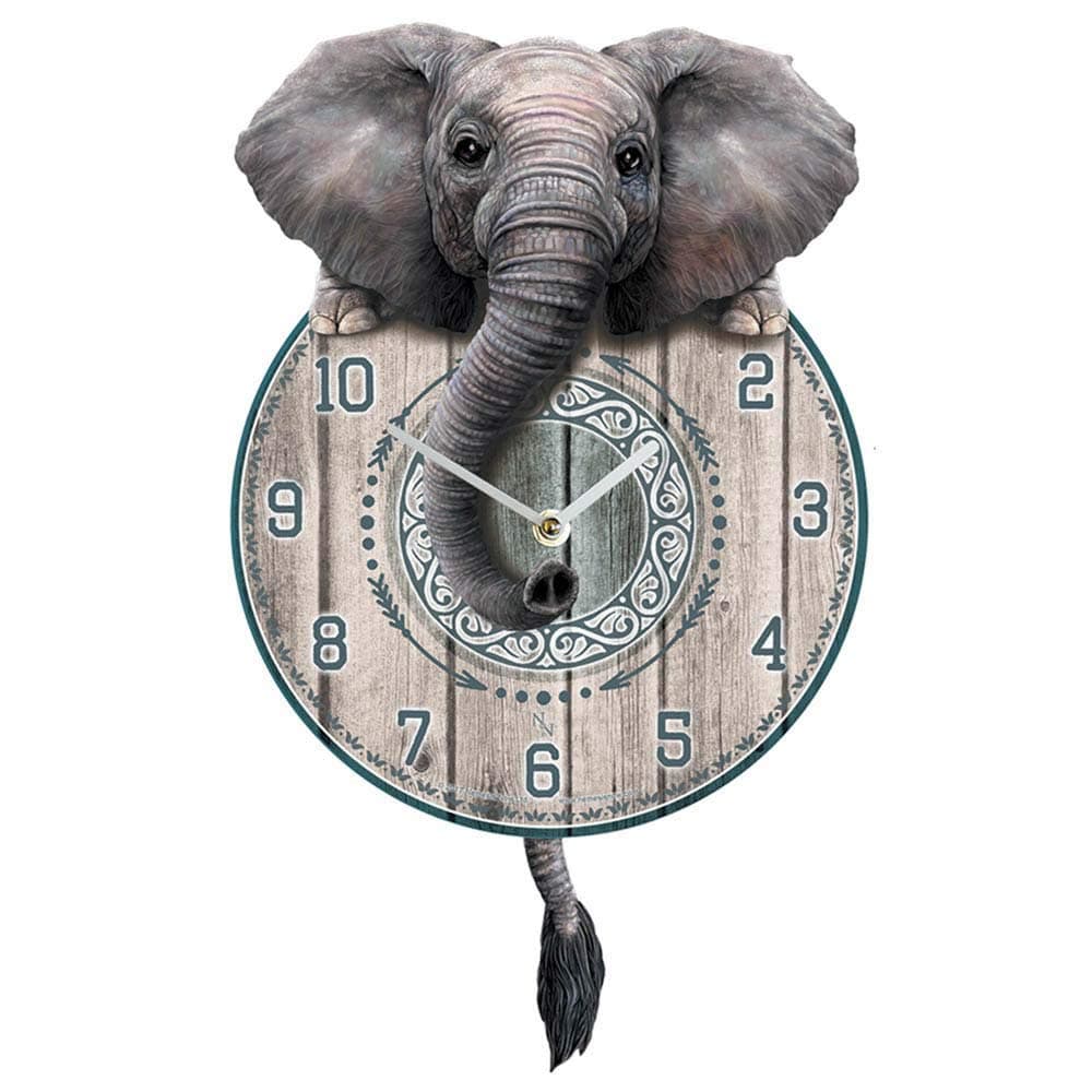 Nemesis Now B3506J7 Trunkin' Tickin' Clock 25cm Grey, MDF