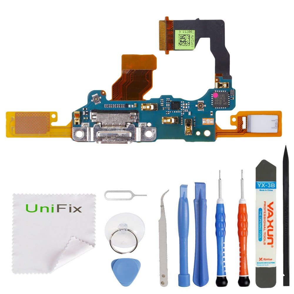 Unifix Charging Port Flex Cable Dock Connector USB Port Replacement Assembly for HTC 10 M10 One10 (All Carriers) + Toolkit