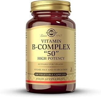 – Vitamin B-Complex 50 High Potency - Supports Mental Performance - Reduces Tiredness & Fatigue - Vegan - 100 Vegetable Capsules