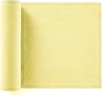 MY DRAP Cotton Dinner Napkins (11.8 x 11.8 in - 12 Per Roll, Pastel Yellow) Cloth Dinner Napkins for Parties, Weddings, Dinning, Hotels, Restaurants or Events - Single-Use Washable