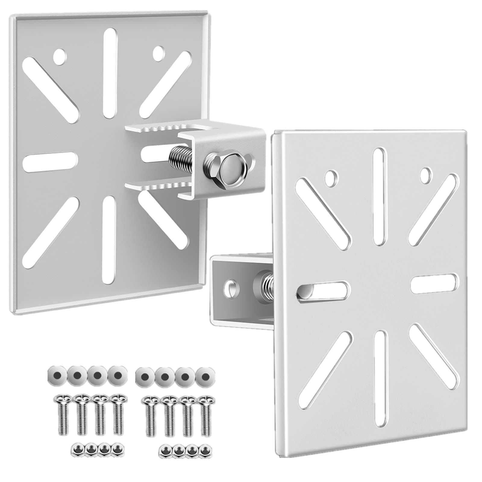 OdiySurveil2 in Pack Universal Vertical Pole Mount Adapter with Screws Fixing, Wall Mounting Bracket for CCTV Security Camera PTZ Dome Solar Lights