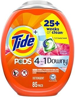 Tide PODS with Downy, Liquid Laundry Detergent Pacs, April Fresh, 85 count