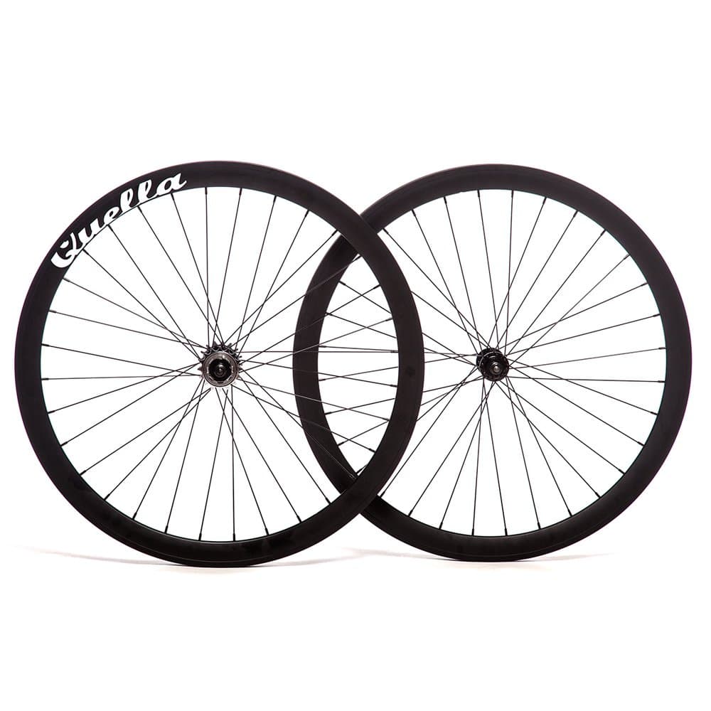 Quella 700C Black Single Speed 40mm Deep-V Fixie Flip-Flop hub Wheels