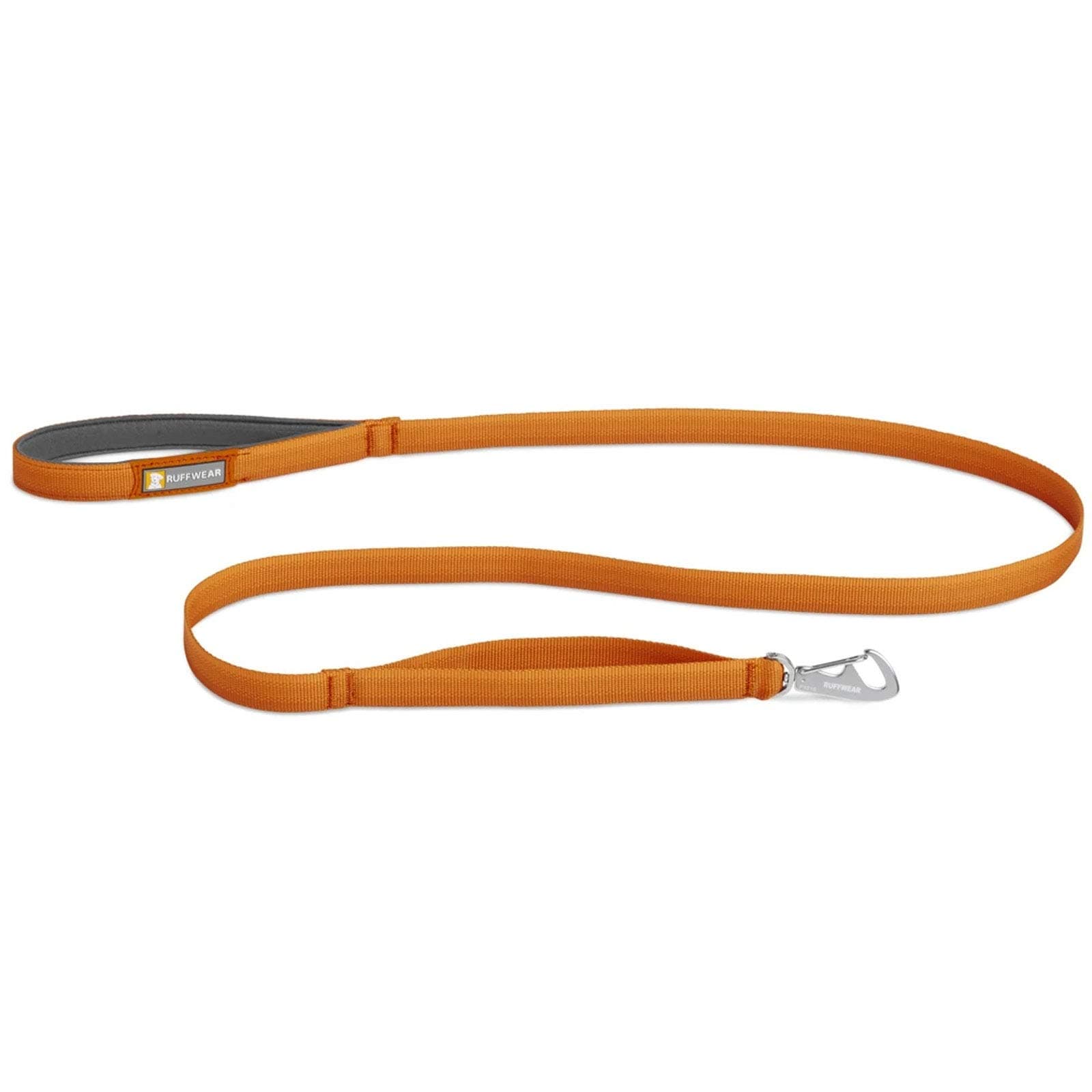 RUFFWEAR Front Range Dog Lead, 5 ft Leash with Padded Handle for Everyday Walking, Campfire Orange