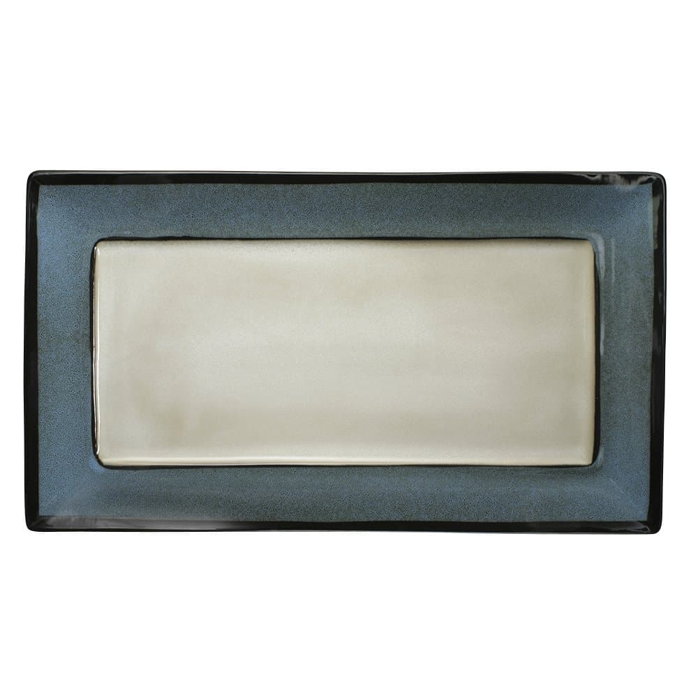 Gourmet BasicsBelmont Blue Rectangular Serving Platter, 16-Inch