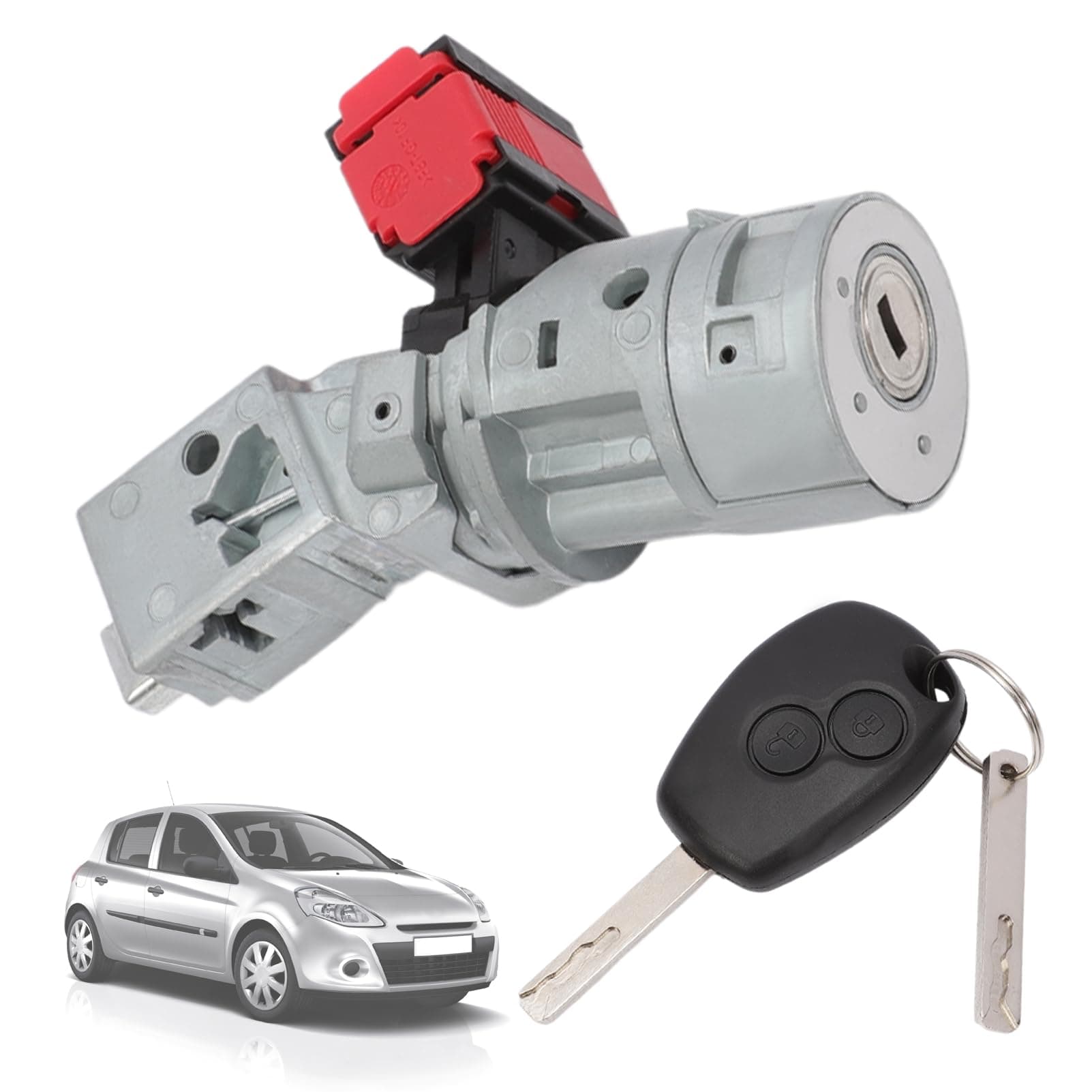 Ignition Lock Switch for Trafic Clio Kangoo Master, KASturbo Ignition Lock Barrel Starter Switch with Key Fit NV400 NV300 8200214168 7701208408