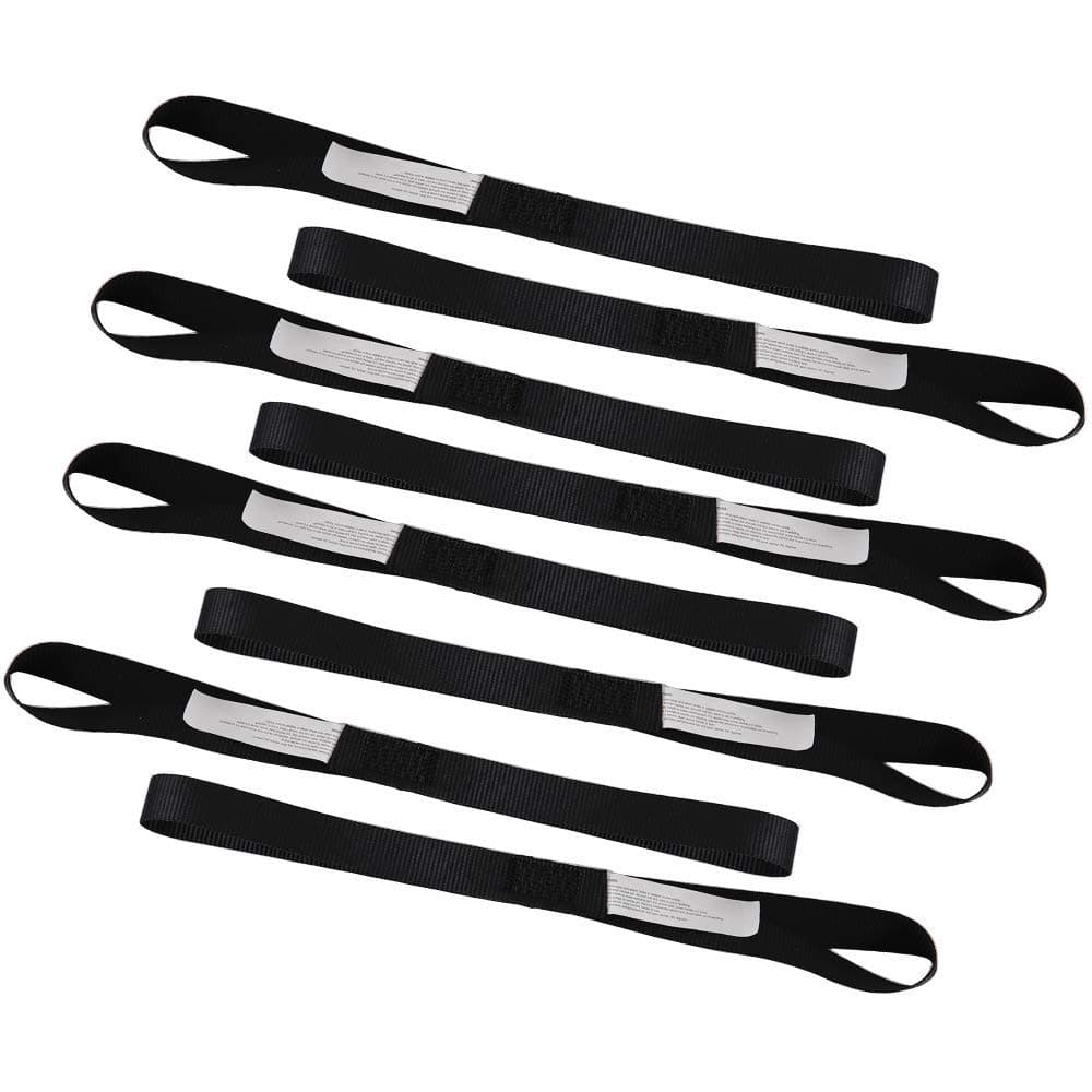 XSTRAP STANDARD Soft Loop Tie-Down Straps 8PK 1-1/16 x 18 inches - 3600LB Breaking Strength, Loops for Securing Trailering of Bikes, ATV, UTV, Motorcycles, Scooters, Dirt Bikes, Lawn Equipment, Black