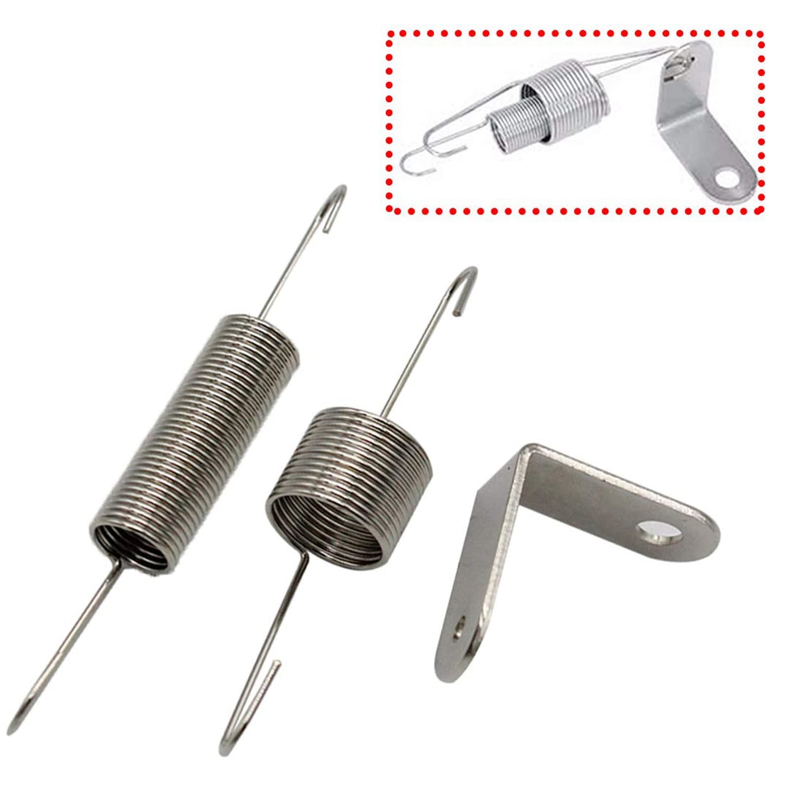 Throttle Return Spring Bracket and Dual Springs Chrome for SBC BBC Chevy Ford 302 350