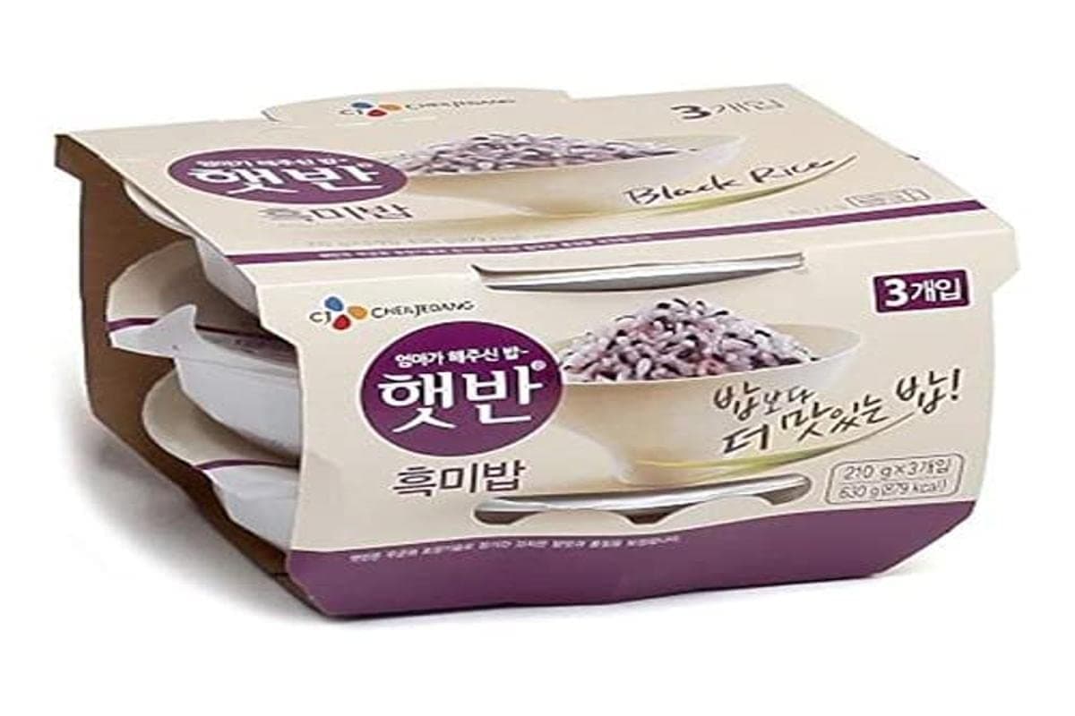 CJ Cooked Rice (Hetbahn) - Black Rice 210g (Pack of 3)