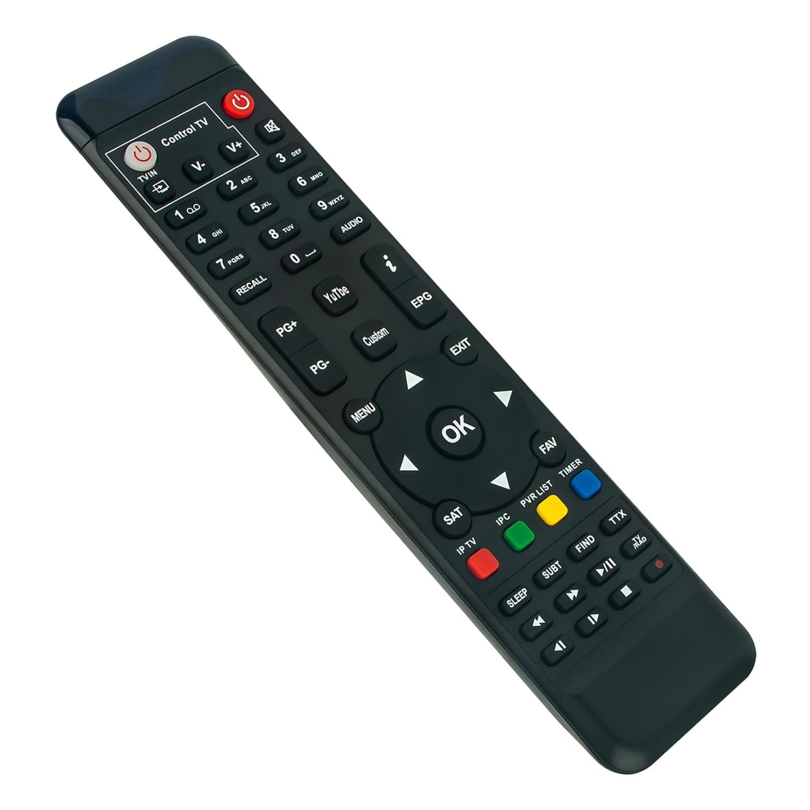 ALLIMITY V8 Replacement Remote Control -- Compatible with FreeSat GTmedia V8 Digital Satellite Receiver Decoder HD IPTV Box Remote Control Freesat V8 Super V8 PRO V8 Angel V9S Pro