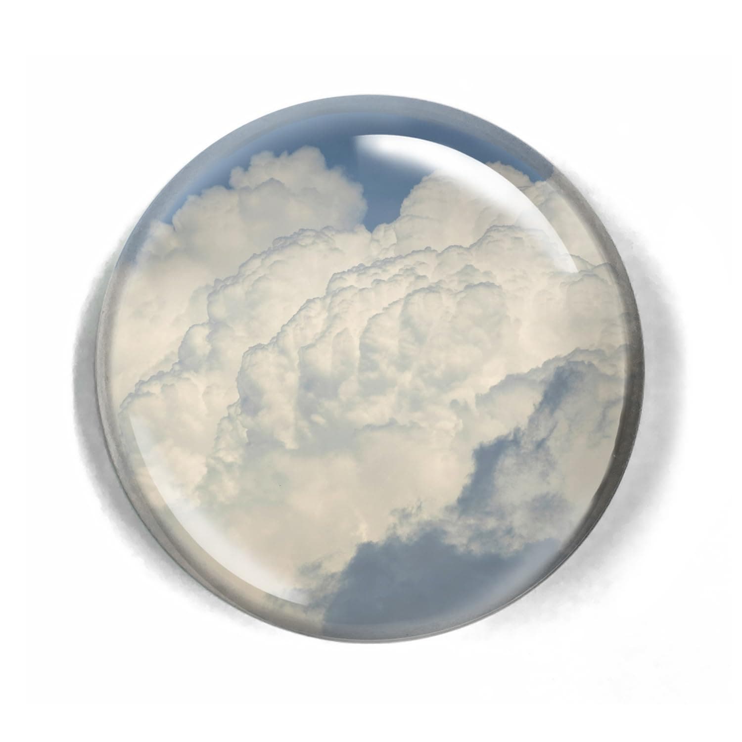 LWAY Paperweight 80mm Crystal Dome (Cloud)
