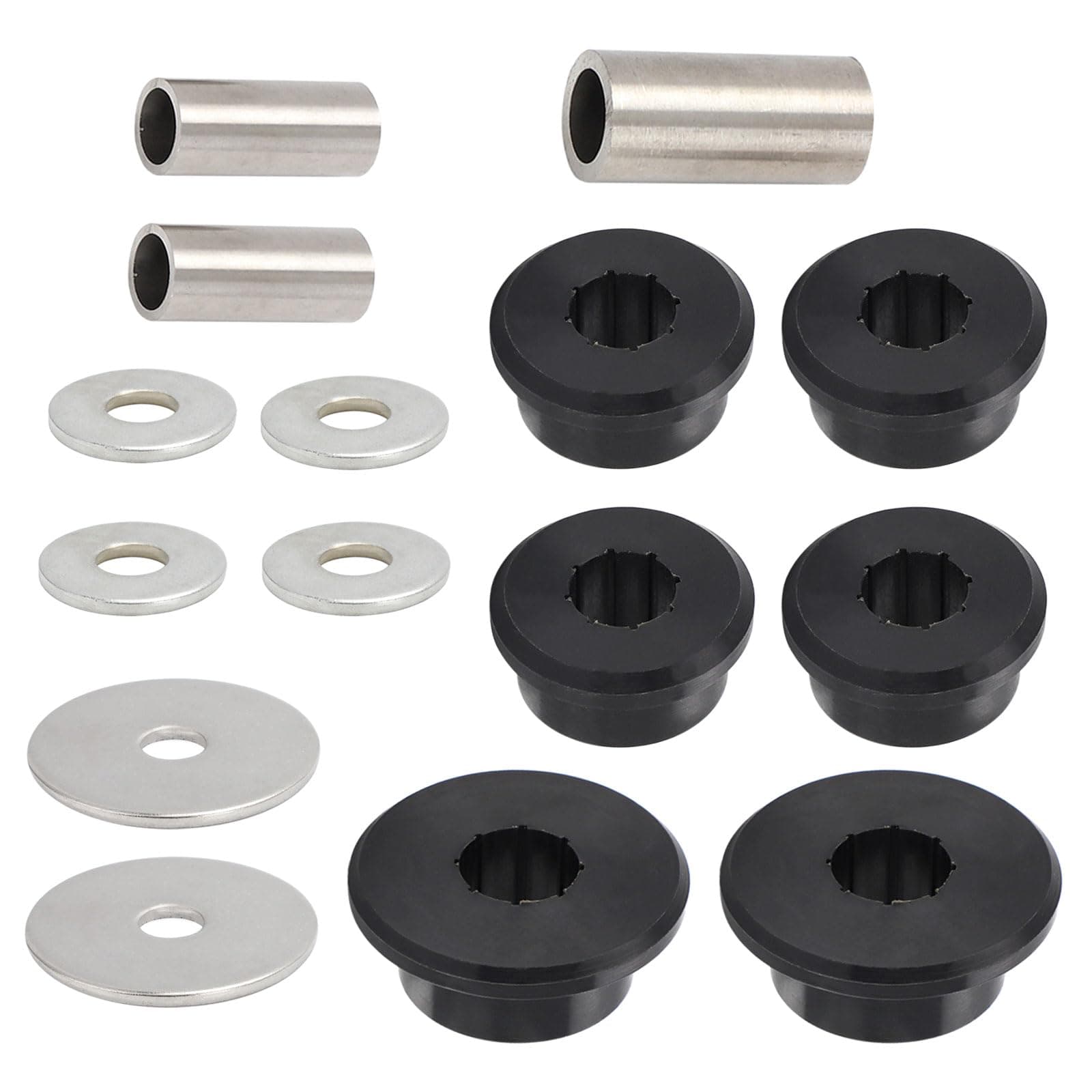 AUTOVIC Polyurethane Front Differential Side Mount Bushings for Hummer H3 H3T 2006-2010, 15PCS Mount Bushing Set Kit (Black) (Mount Bushing Set Kit, 15pcs)