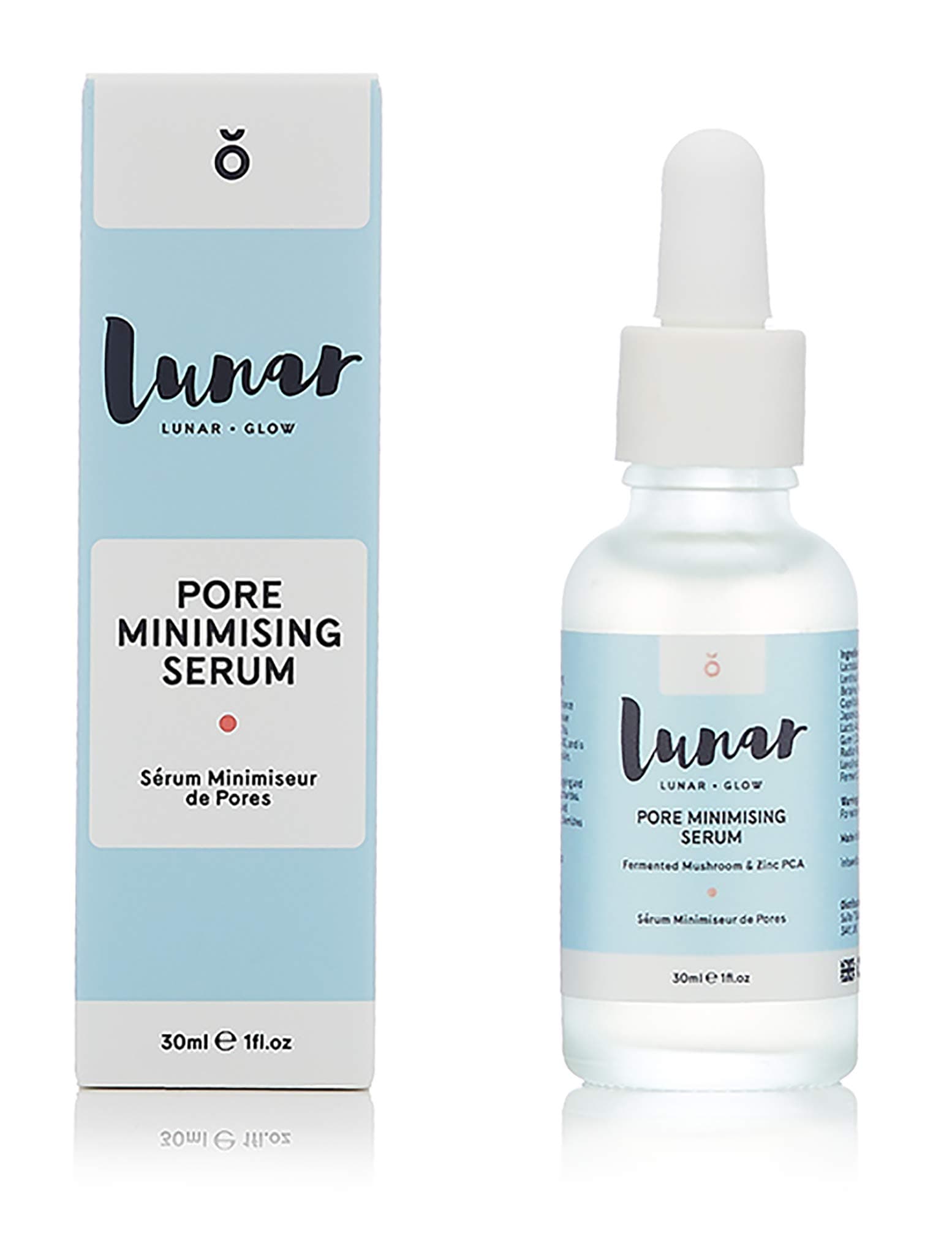Lunar Glow Pore Minimizing Serum , skin care solution designed to enhance cell turnover, minimise pore size while also increasing hydration and skin firmness 1 Fl. Oz / 30ml