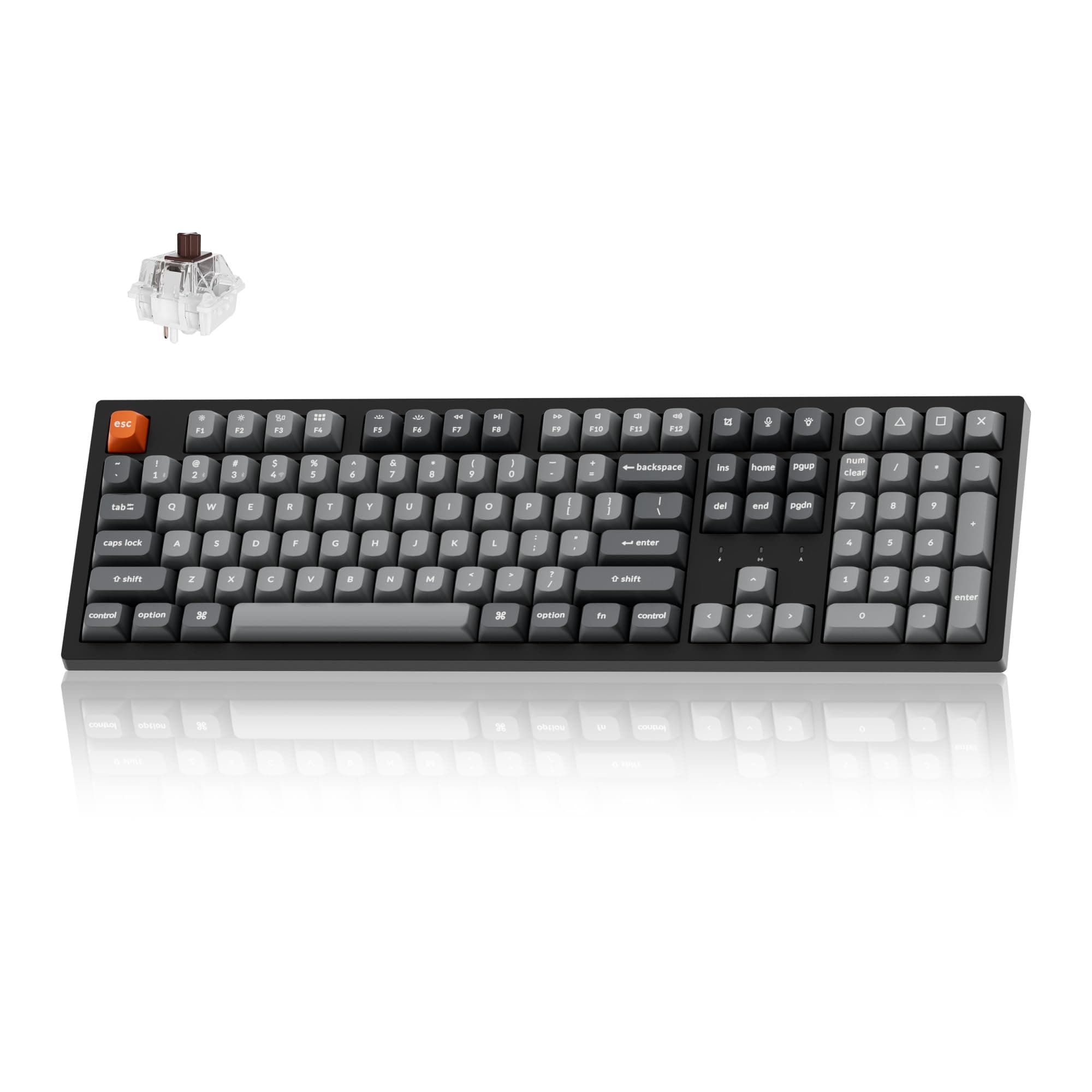 Keychron K10 Max Wireless Custom Mechanical Keyboard, QMK 2.4 GHz Bluetooth Full-Size with Hot-swappable Keychron Super Brown Switch Compatible with Mac Windows Linux (RGB Backlit)