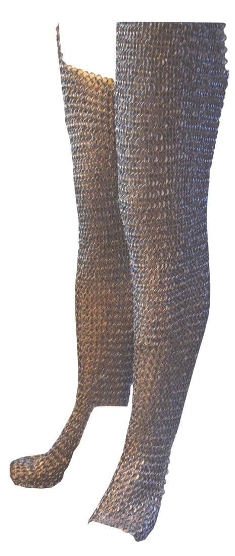 Allbeststuff Flat Riveted Flat Washer Chain Mail Leggings Medieval Chainmail Chausses Leg ABS
