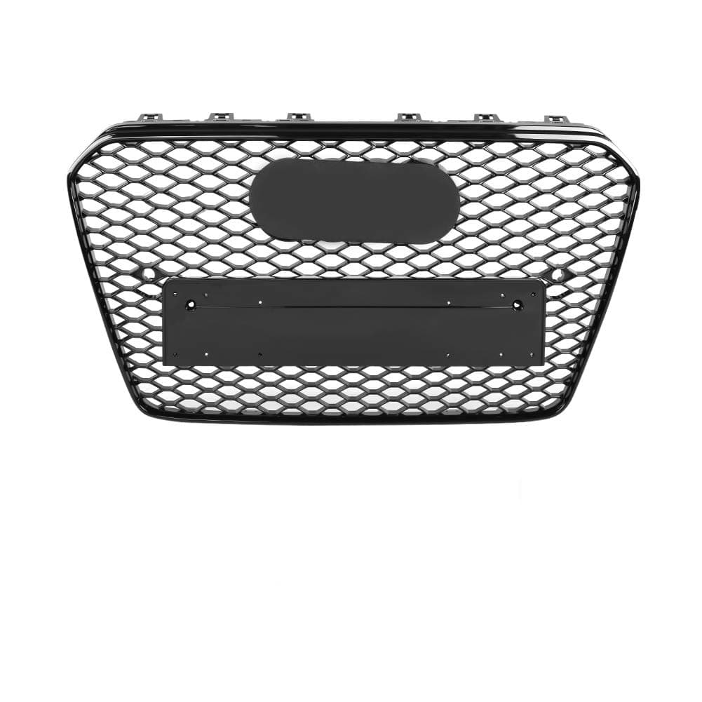 ABS Plastic For RS5 Style Front Sport Hex Mesh Honeycomb Hood Grill Gloss Black for Cars A5/S5 B8.5 13-16