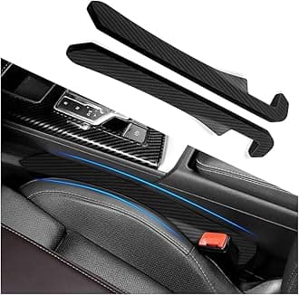 2PCS Car Seat Gap Filler,Super Flexible Car Side Seat Gap Filler CCar interior Accessories,Universal Car Organizer Between Seats for Tightly Filling Seat Gaps(Carbon Fiber/2PCS)…