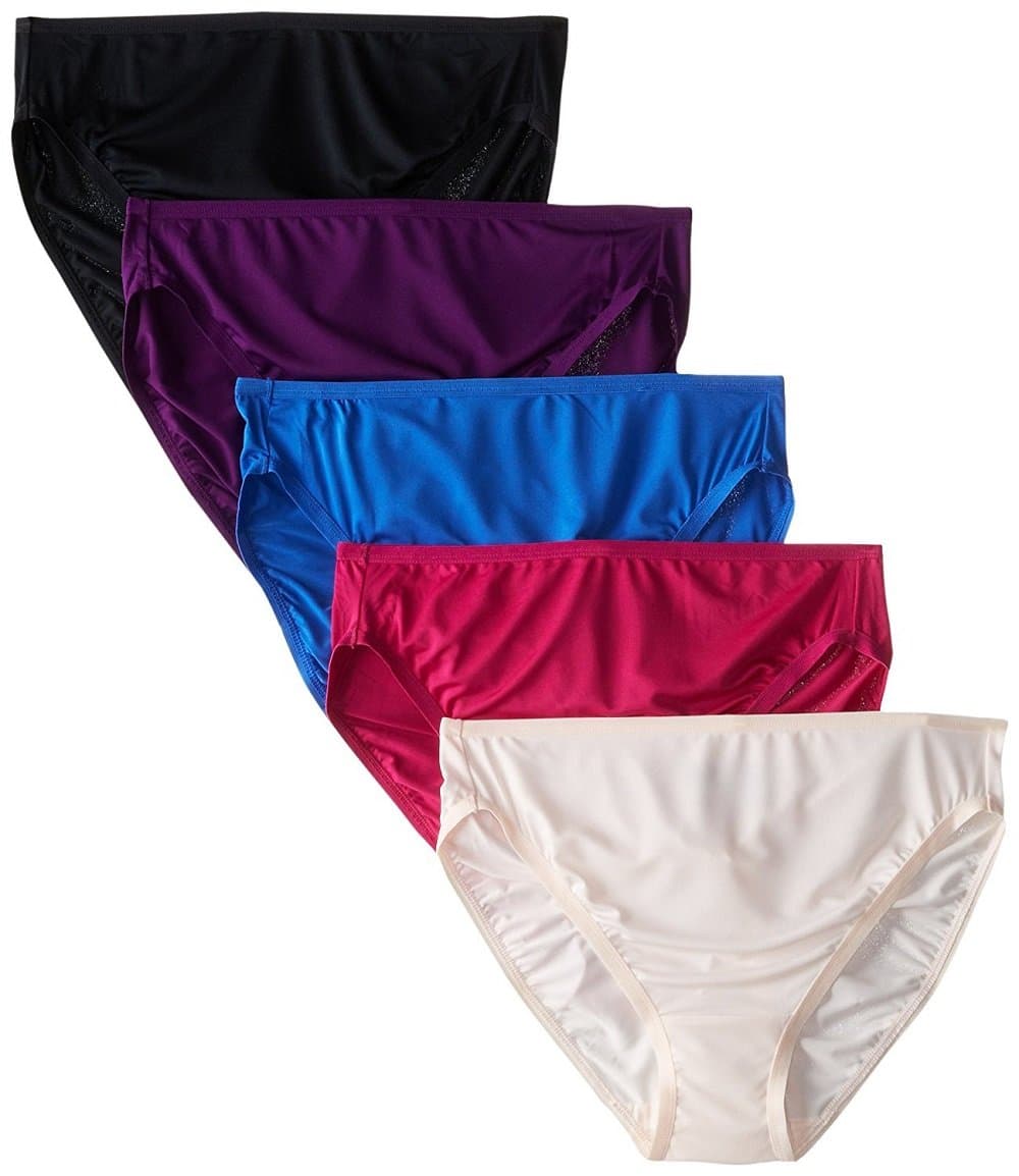 Fit for me Plus Size Microfiber Hi-Cut Panties Size 9 (5-Pack)