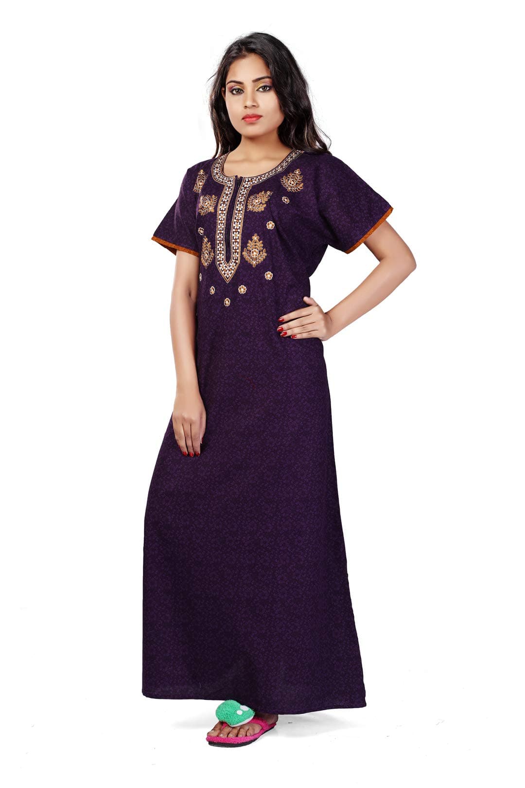 RnP Floral Embroidery Nighty