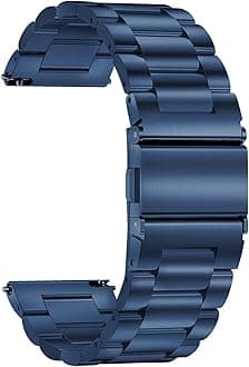 Metal Watch Strap - Quick Release Watch Bands for Men Women - Brushed Solid Stainless Steel Smart Watch Bracelet - Ladies Replacement Band Clasp Buckle - 16mm 18mm 20mm 22mm