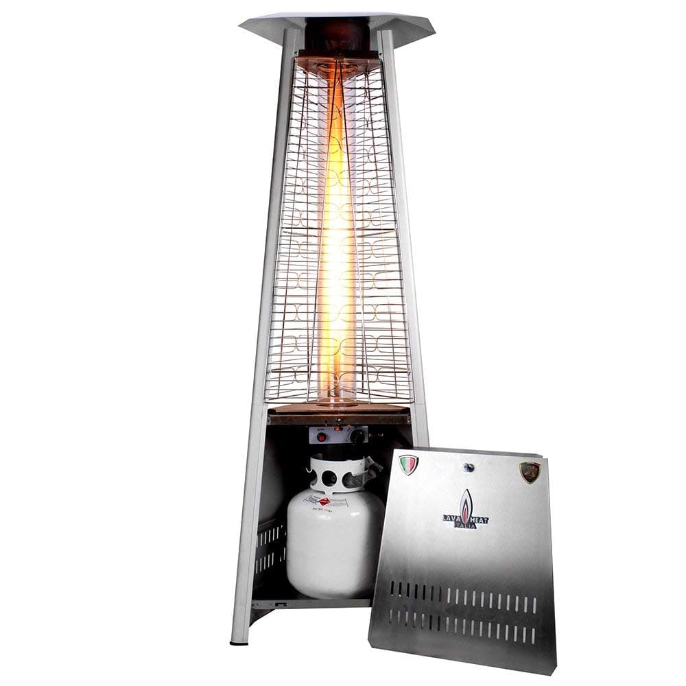 Triangular 6-feet Commercial Propane Flame Patio Heater Silver