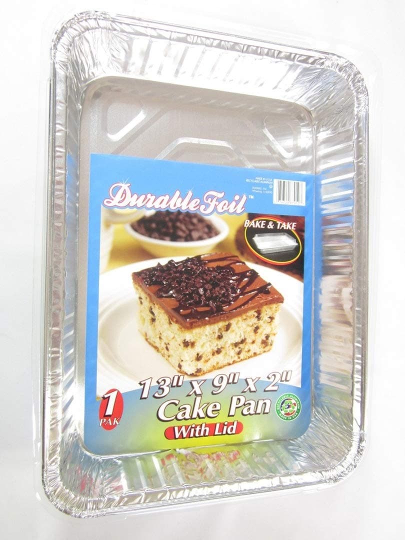 3 Disposable Aluminum Cake Pans with Lids