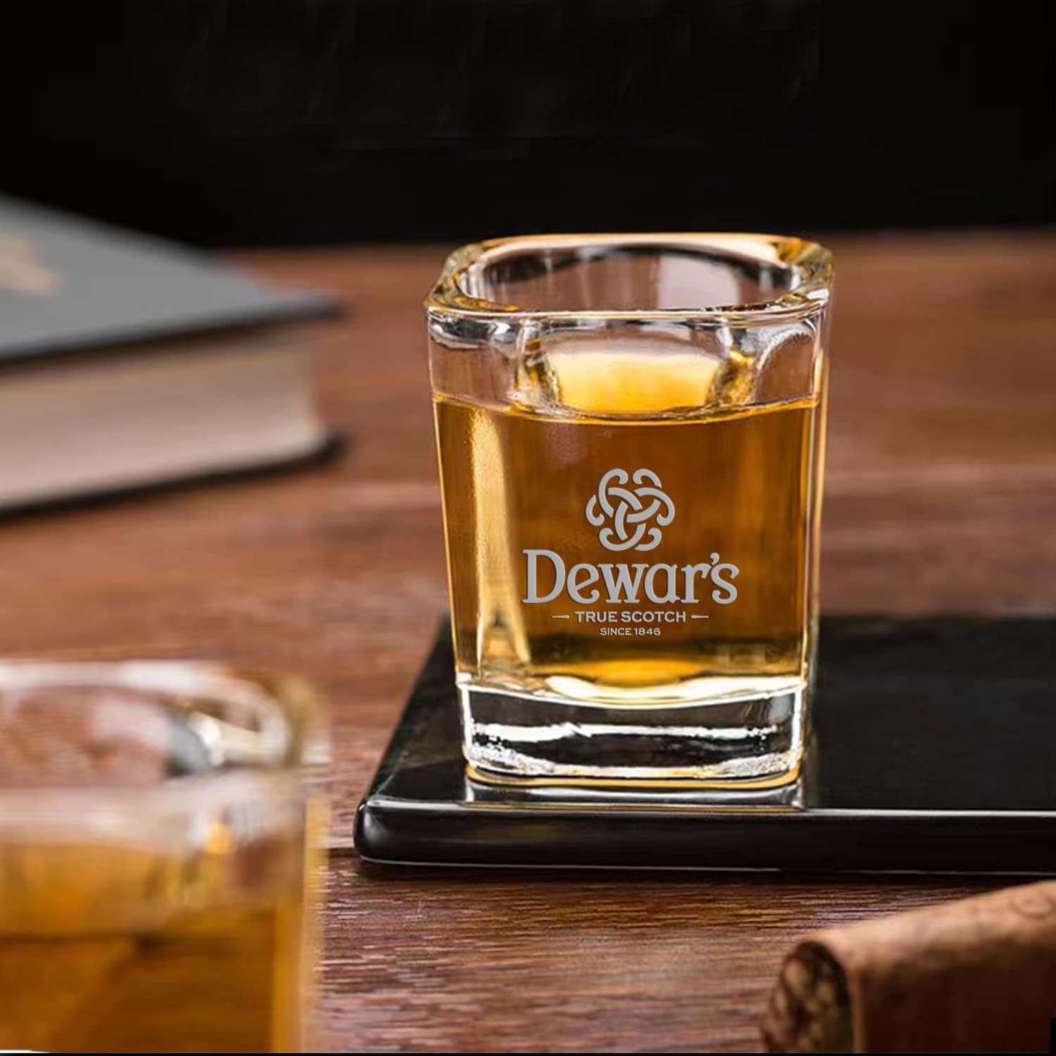 DEWAR'S Whiskey Shot Glass, Small, Clear