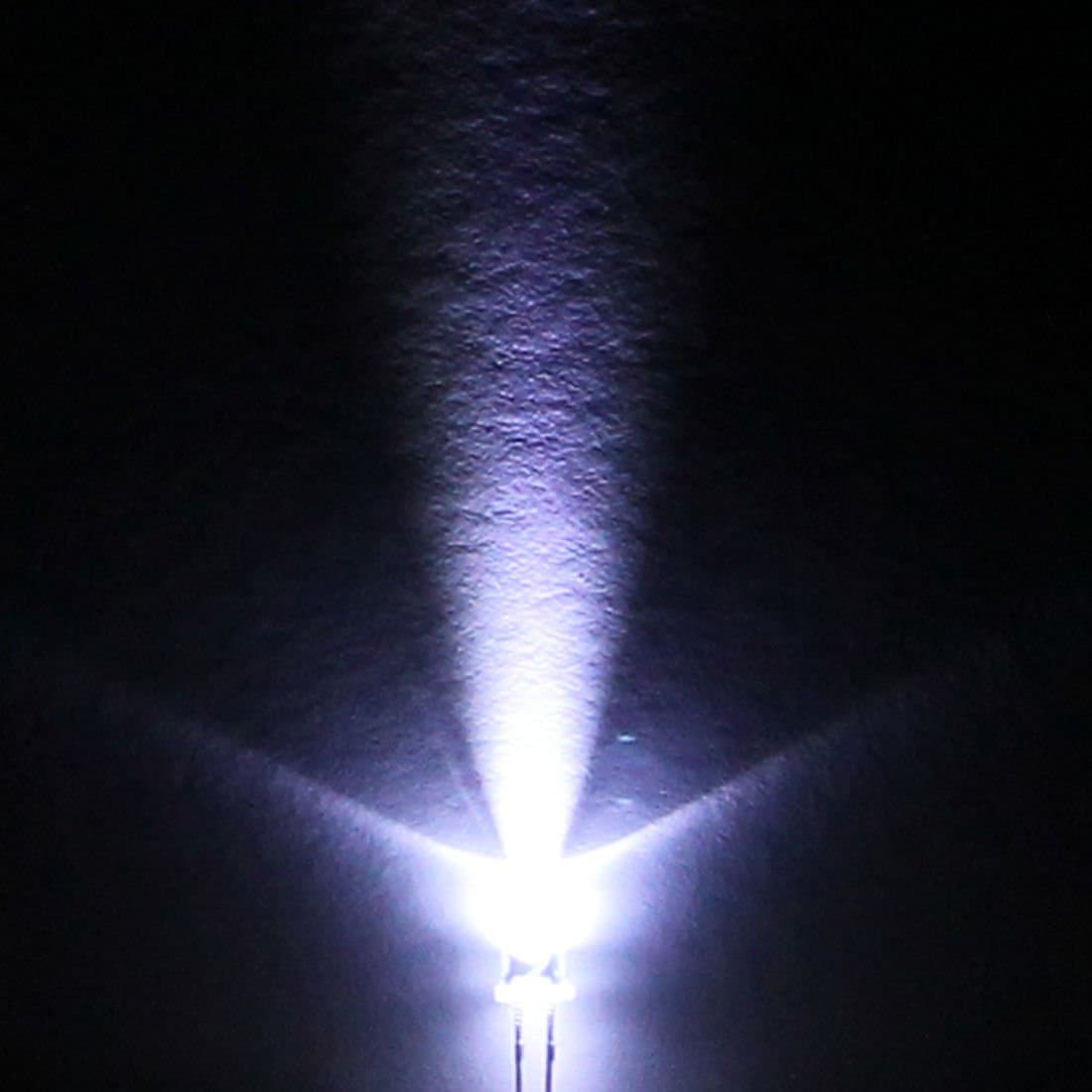 50pcs 2 pins 5mm Water Clear White Flashing LED Automatic Flash Light