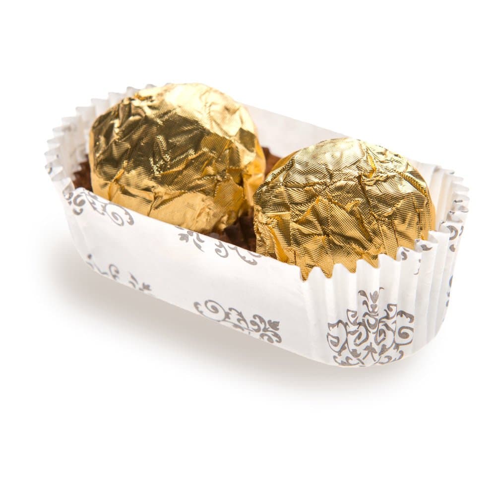 Restaurantware-Premium 3-inch Baking Cups, 1.4 oz: Regular-Ridged Elliptical Paper Baking Cups Perfect for Muffins, Cupcakes or Mini Snacks - Vintage Floral Design - Disposable - 200-CT