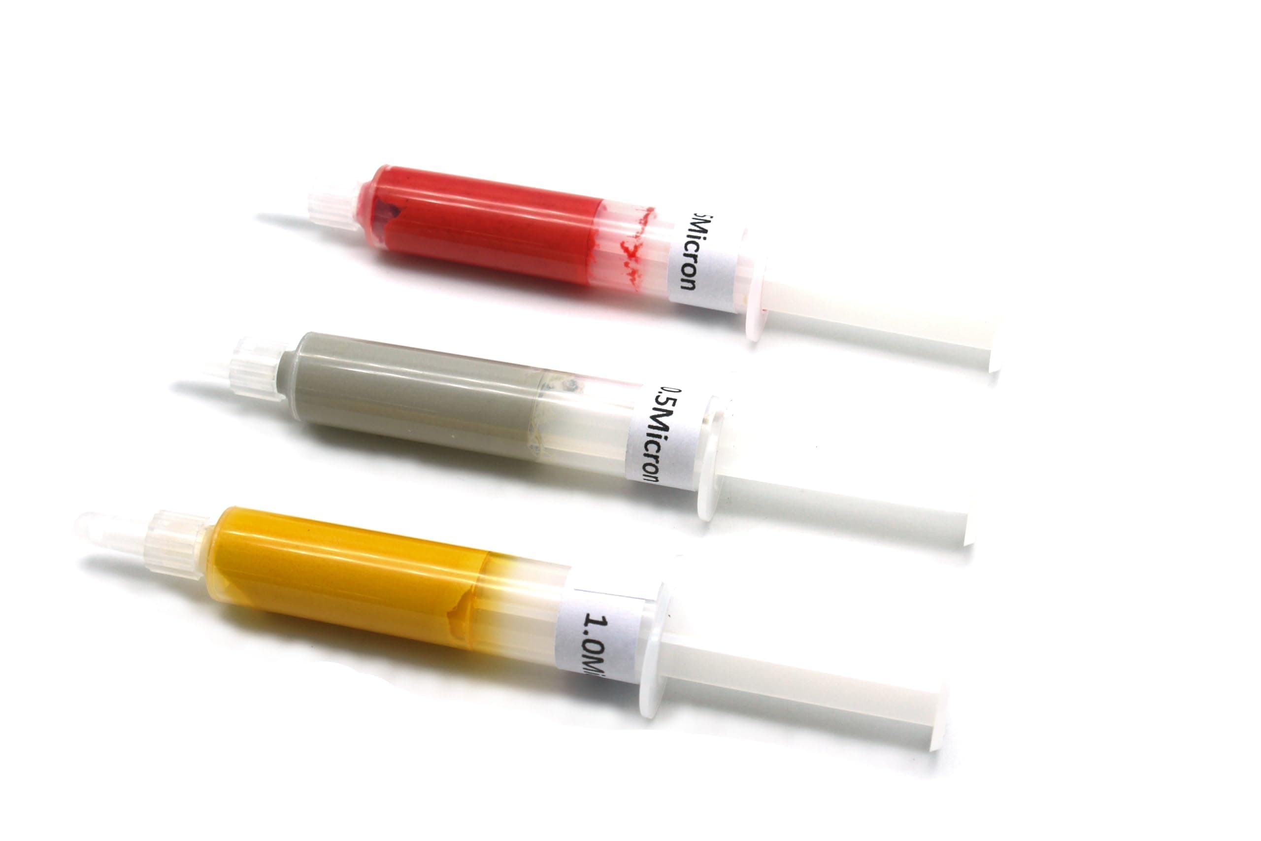 3 pc 5 Gram Diamond Lapping Paste Polishing Compound Syringes Finishing Set 0.5, 1.0, 3.5 Micron (Grit 30,000, Grit 15,000, Grit 6,000) for Jewelry, Metal, Ring, Gemstone, Glass, Coin