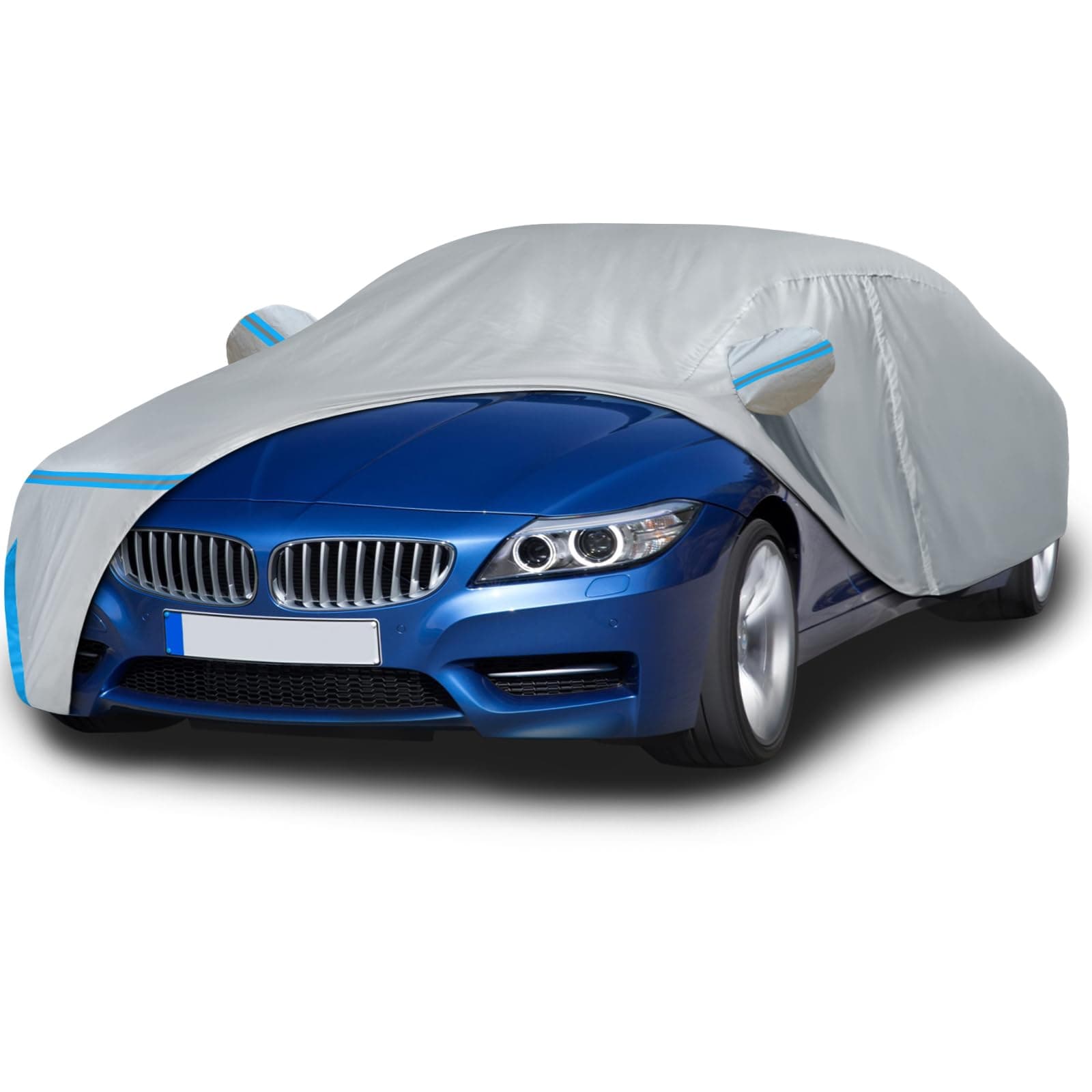 Car Cover for 2002-2025 BMW Z4 E85 E86 E89 G29 Coupe/Roadster/Convertible, Waterproof Custom-fit All Weather Sun Rain Dust Snow Protection Outdoor Car Cover with Door Zipper and Cotton Lining