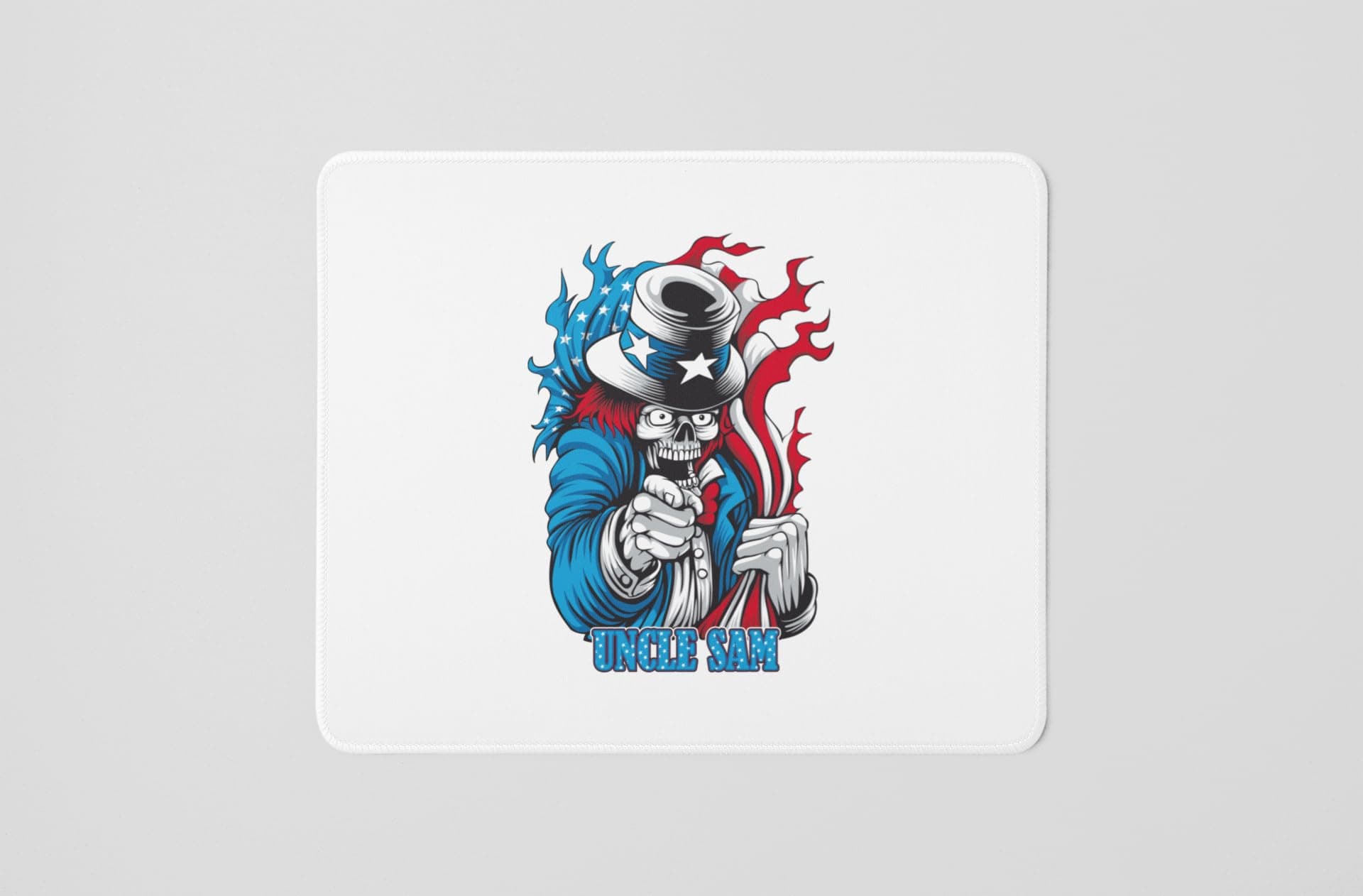 UNiOWN STORE Uncle Sam, Horror Themed Printed White Gaming Mousepad