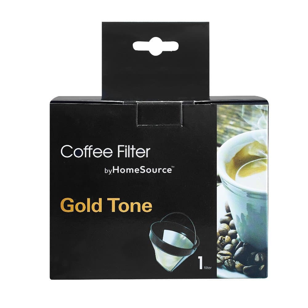 byHomeSource Gold-Tone Coffee Filter Basket, 1 Basket