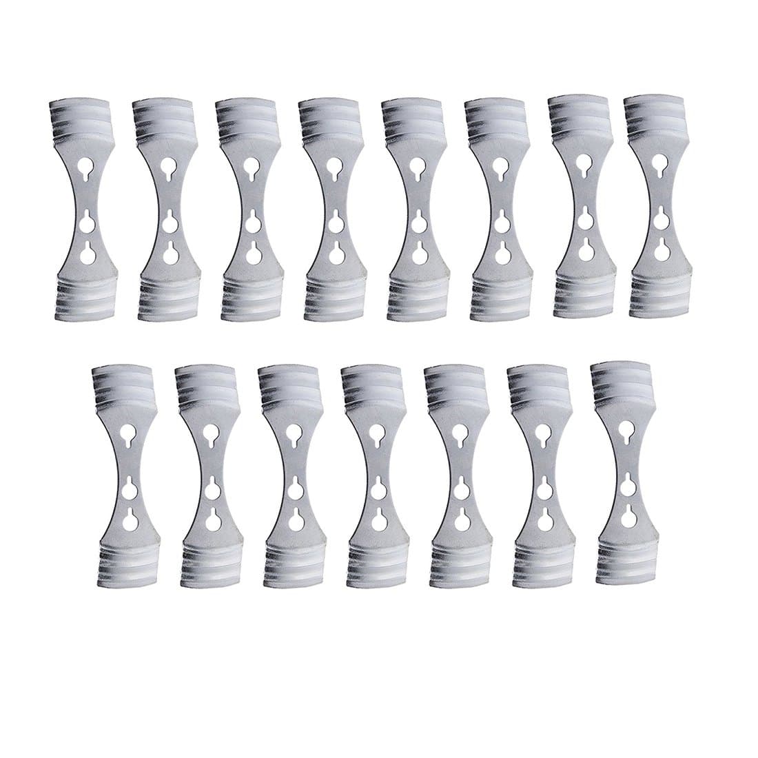 Joyingle 15 PCS Metal Candle Wick Centering Devices - Wick Centering Device Silver