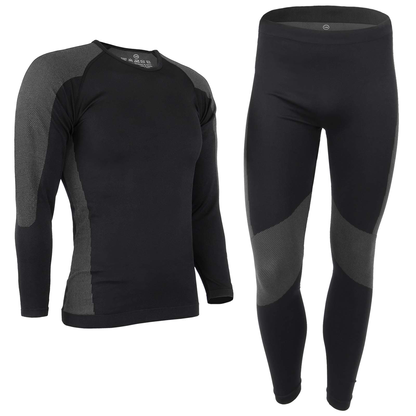 ALPIDEX Men's Thermal Underwear, Functional Thermal Underwear Set - breathable, warming and quick-drying
