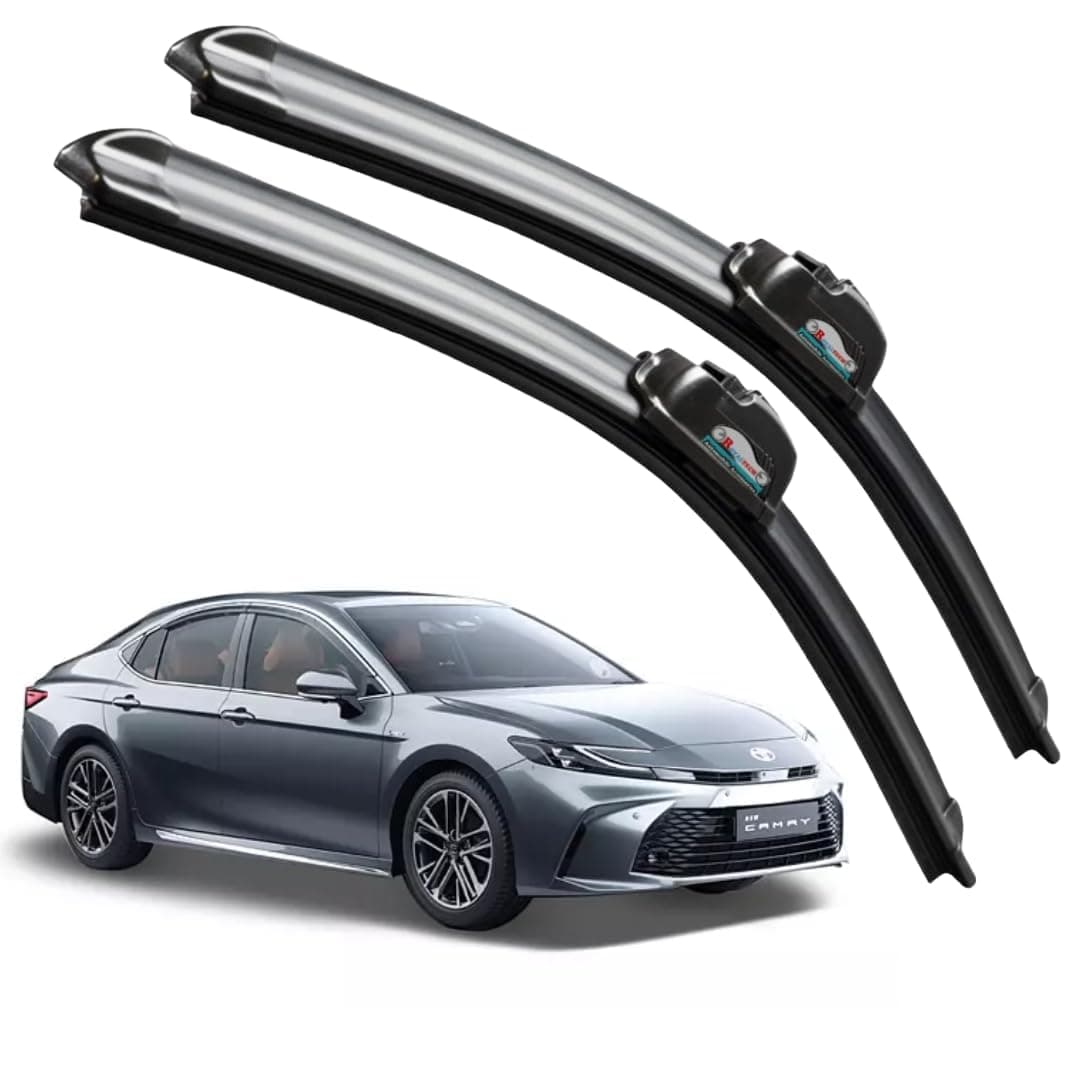 CARNYX Frameless Windshield Wiper Blades, Front Car Wipers Set of 2, Noise-Free, Durable Performance Compatible with (Camry New (2018-Till Date) (Particular))