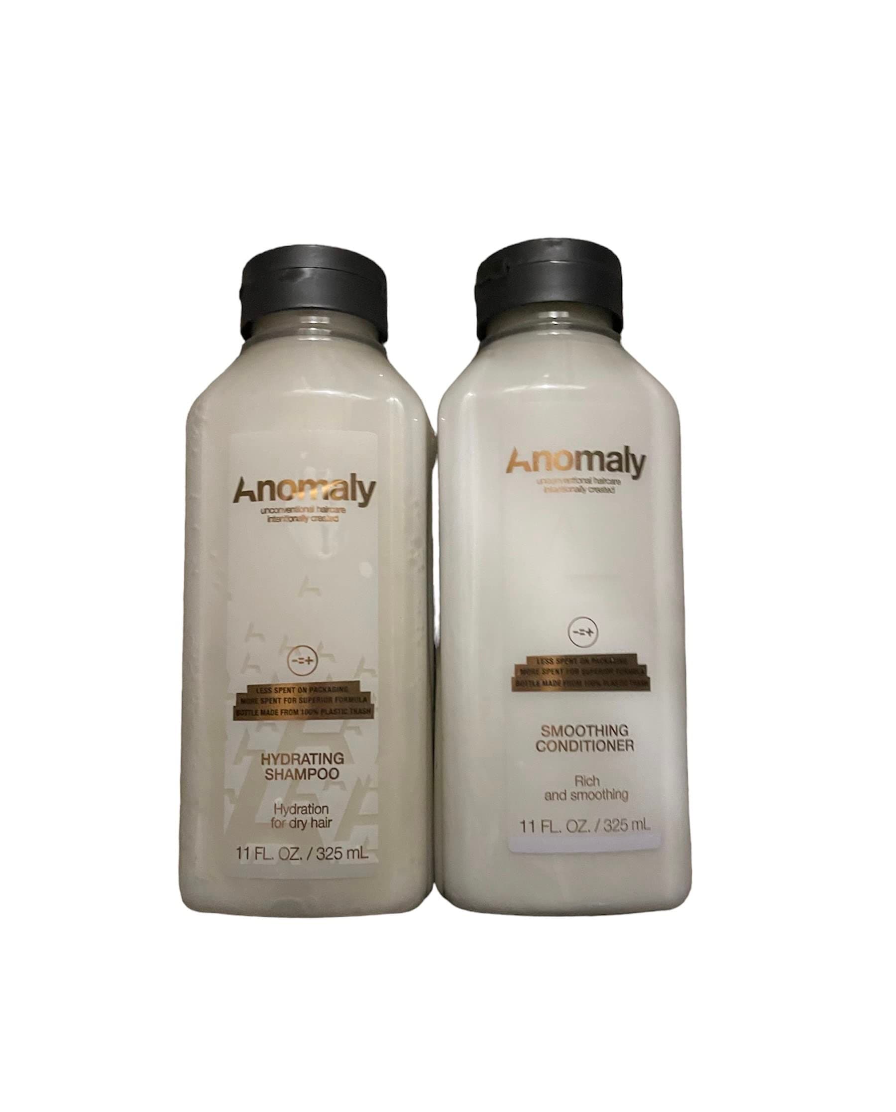 Anomaly Shampoo & Conditioner Set Eco Friendly Sustainable Packaging - 11 fl oz Each (Hydrating Shampoo & Smoothing Conditioner)