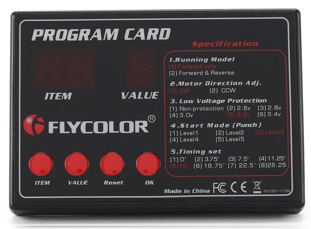 FlyMonster Programing Card for Remote Control RC Boats Ship ESC Electronic Speed Controller(70A/90A/120A/150A)