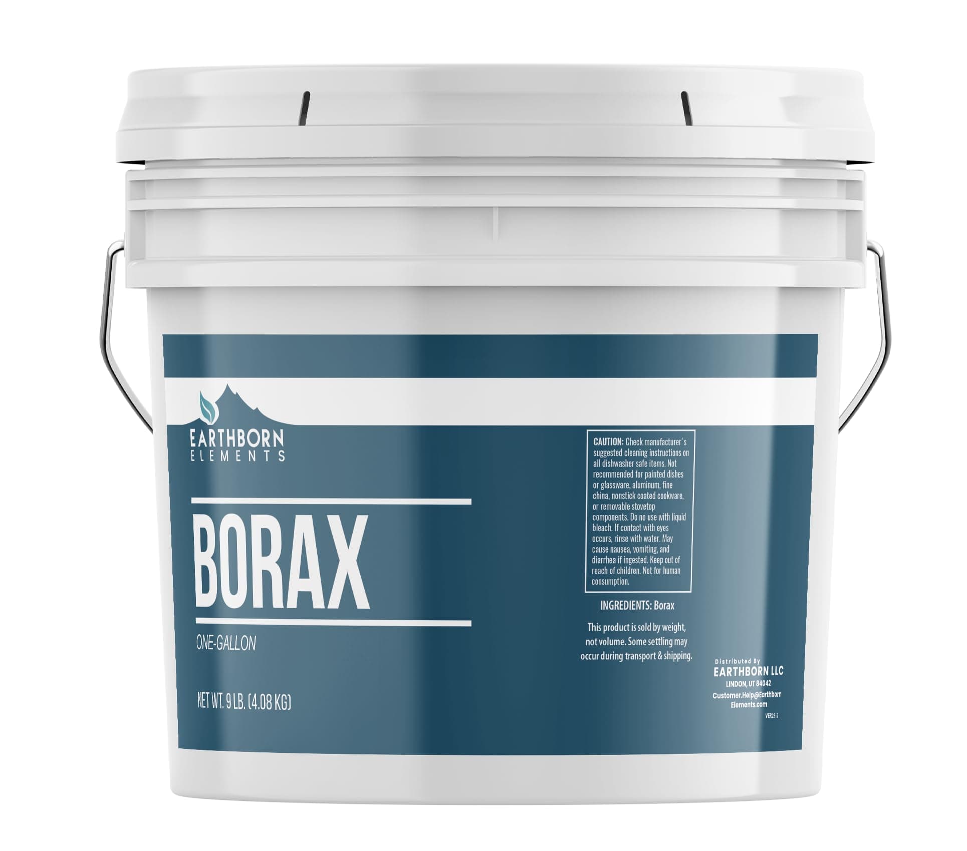 Borax Powder (1 Gallon), Multipurpose Cleaner & Detergent Booster, Resealable Bucket (144 Ounce)