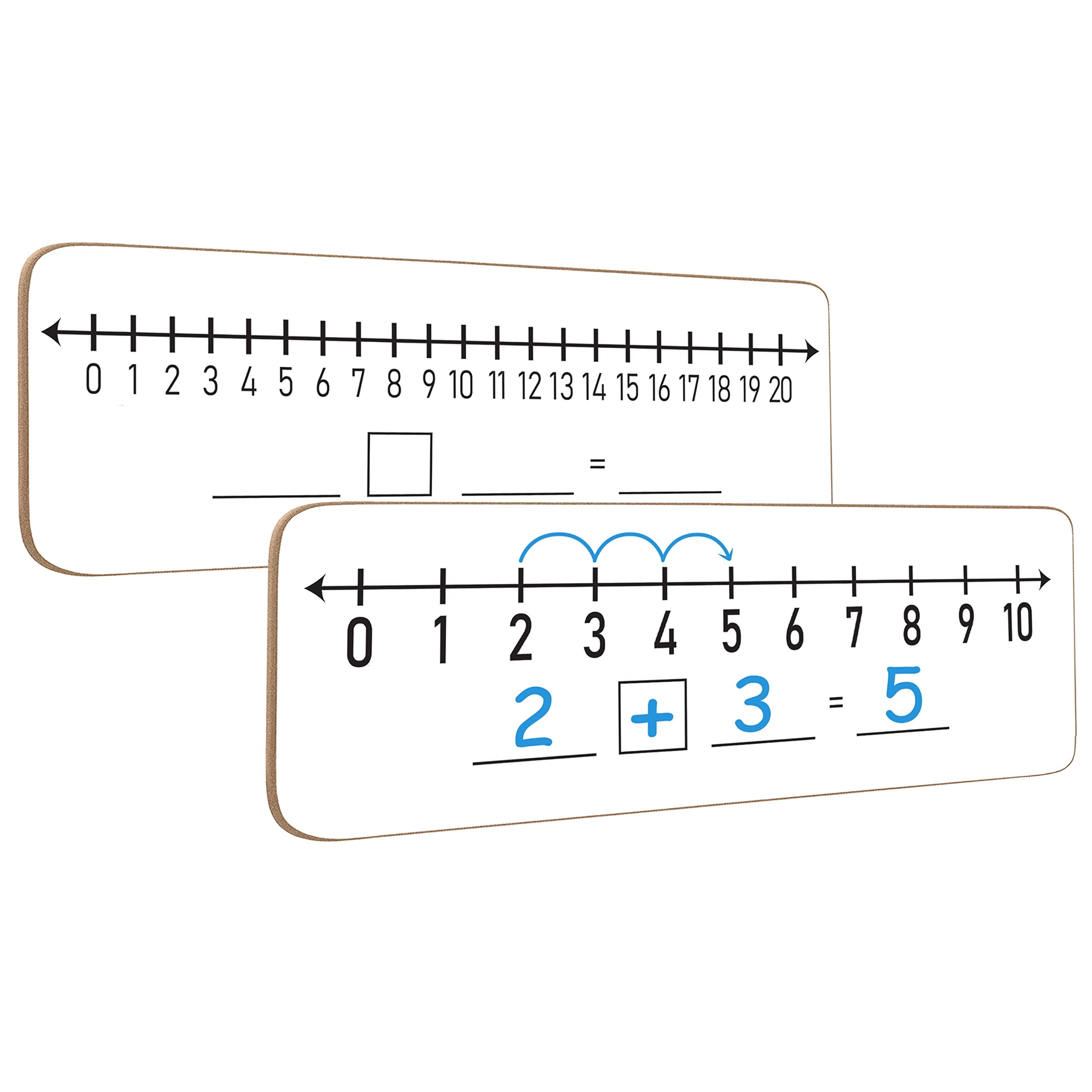 Scribbledo Small Dry Erase Number Line White Board 4 x 12 Inch Lapboard l Durable Portable Double Sided I Numbers 1 Thru 10 and 20 I Math Whiteboard for Kids Students, Classroom and Home