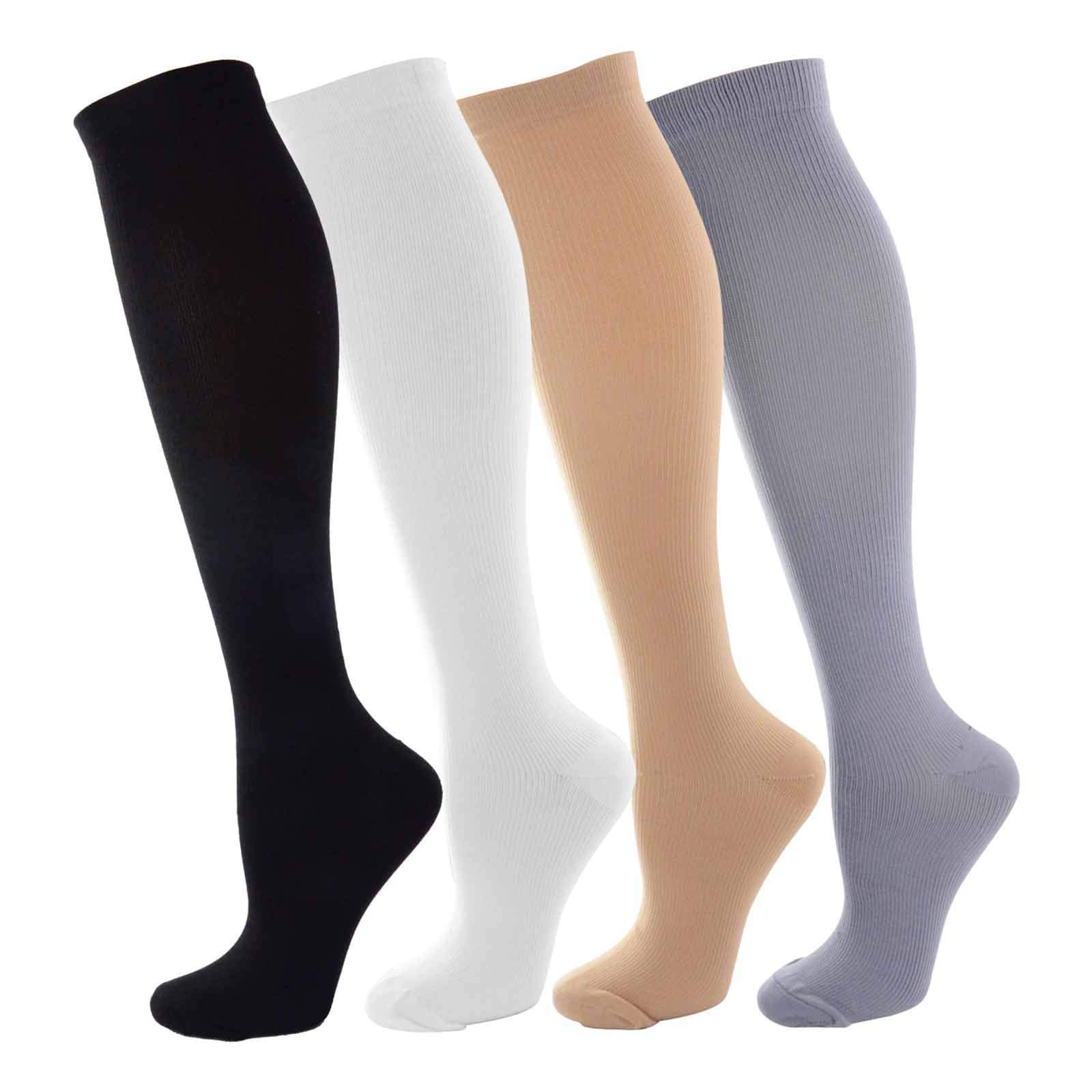 NOVAYARD Compression Socks for Women and Men Support Graduated 15-20 mmHg Medias De Compresion Mujer(4 Pairs)