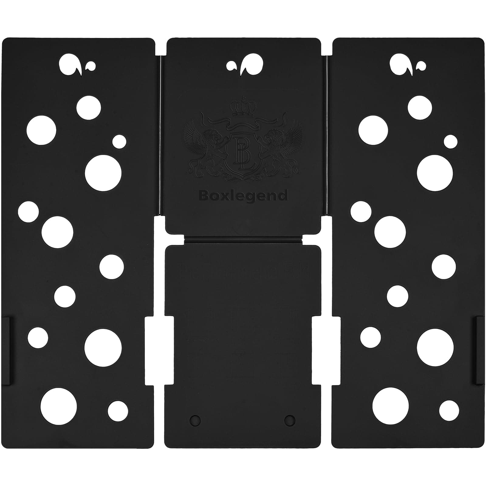 BoxLegend shirt folding board t shirts folder easy and fast For kid to fold Clothes folding boards Laundry folders 4mm, Black