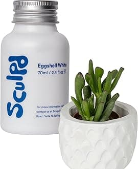 Sculpd Eggshell White Thick Acrylic Paint White Base Coat - Non Toxic Paint for Wood, Air Dry Clay, Pottery, Canvas, Hobby, Craft, Fabric, Rocks - Waterproof Professional Grade Acrylic Paint, 70ml