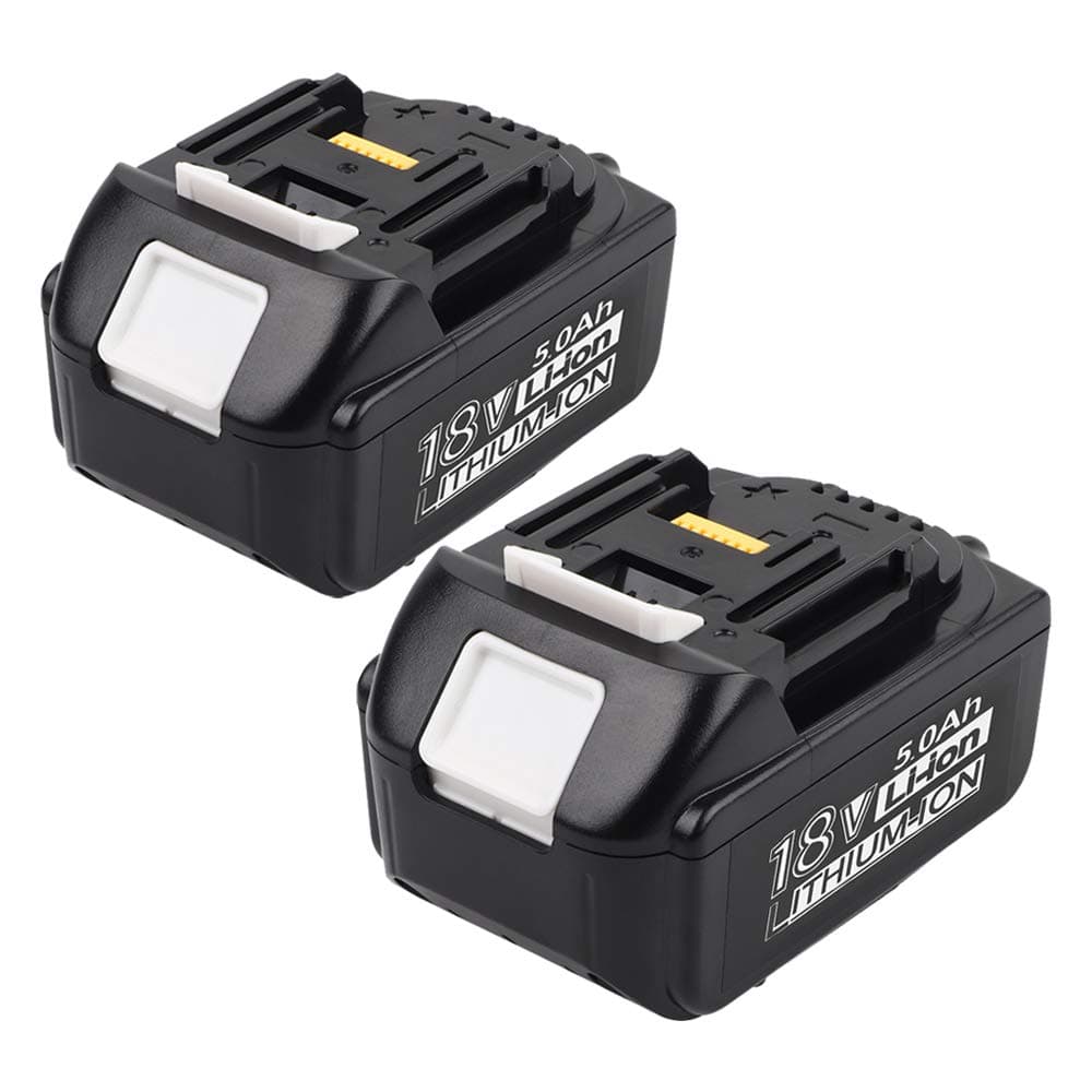 2PACK DSANKE BL1850 18V 5.0Ah Lithium-Ion Replacement Battery for Makita 18v Battery BL1830 BL1840B BL1850 BL1850B BL1860 BL1835 BL1845 LXT-400 194205-3 194204-5 196673-6 with LED Charge Indicator