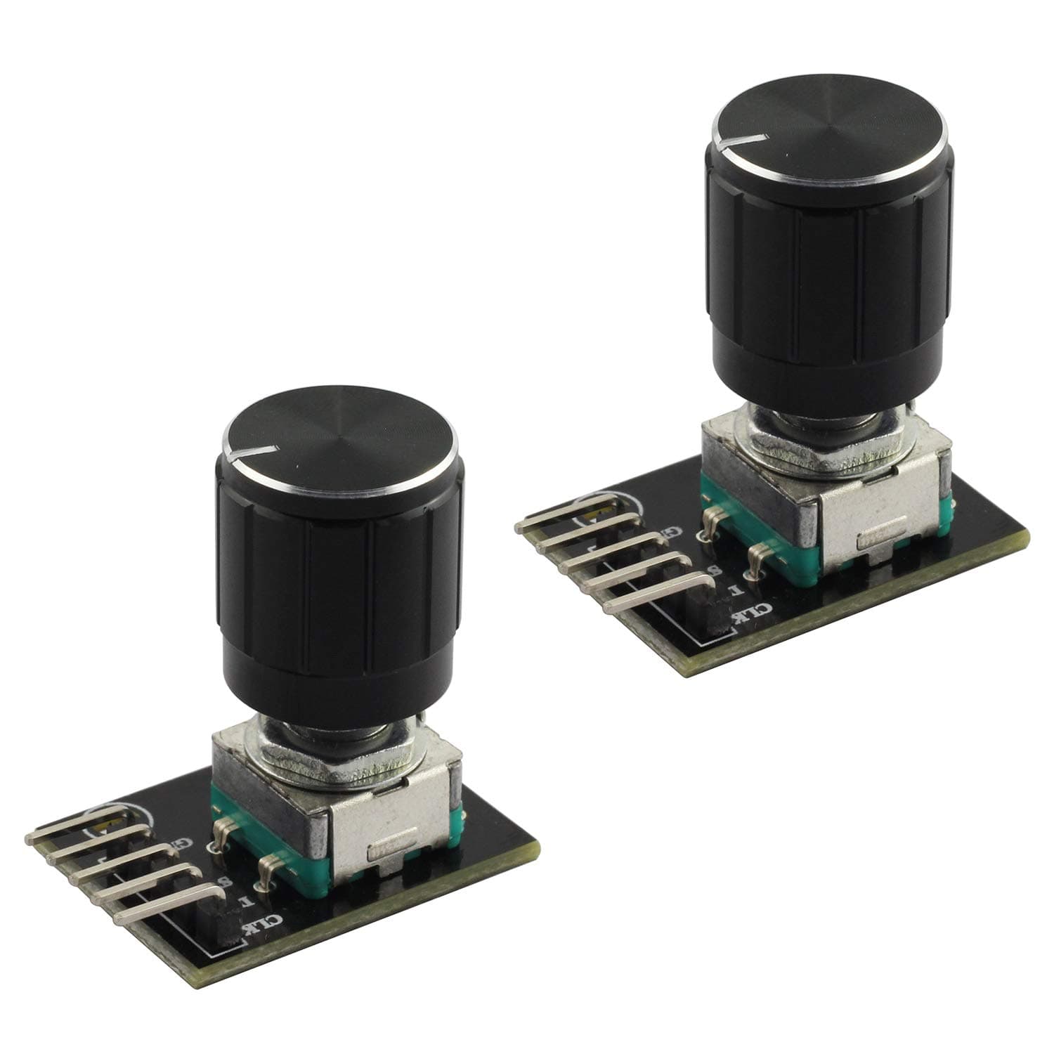 2 PCS KY-040 360 Degree Rotary Encoder Module Brick Sensor clickable Switch with Knob Cap for Arduino