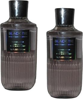 Bath & Body Works and For Men 3-in-1 Hair, Face Wash - Value Pack lot of 2 - Full Size (Black Tie)