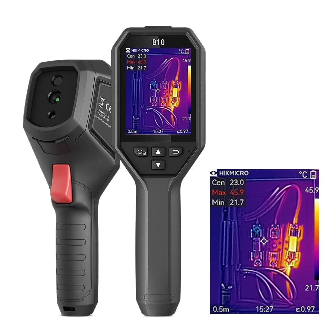 - B10 Thermal Imaging Camera 320 x 240 Super IR with 2MP Visual, 3.2" LCD Screen 256 x 192 IR Resolution Thermal Camera, 25 Hz Refresh Rate, -4°F~1022°F, IP54