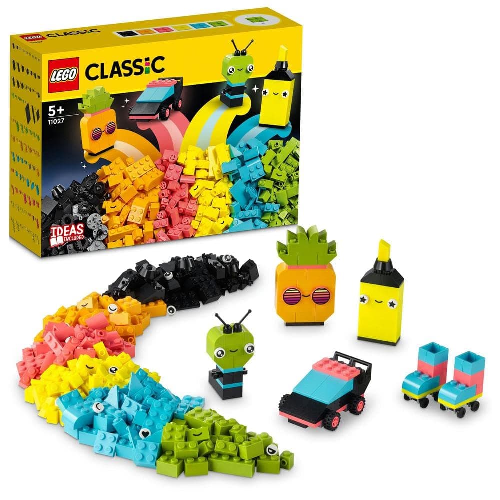 Sponsored Ad – LEGO 11027 Classic Creative Neon Fun Brick Box Set, Building Toy with Models; Car, Pineapple, Alien, Roller Skates, Characters and More, for Kids, Boys, Girls 5 Plus Years Old