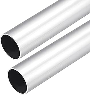 DMiotech 2Pack (30mm OD x 27mm ID) 6063 Aluminum Round Tube 300mm Length Industry Metal Tubing for Machinery Frame Construction DIY Projects